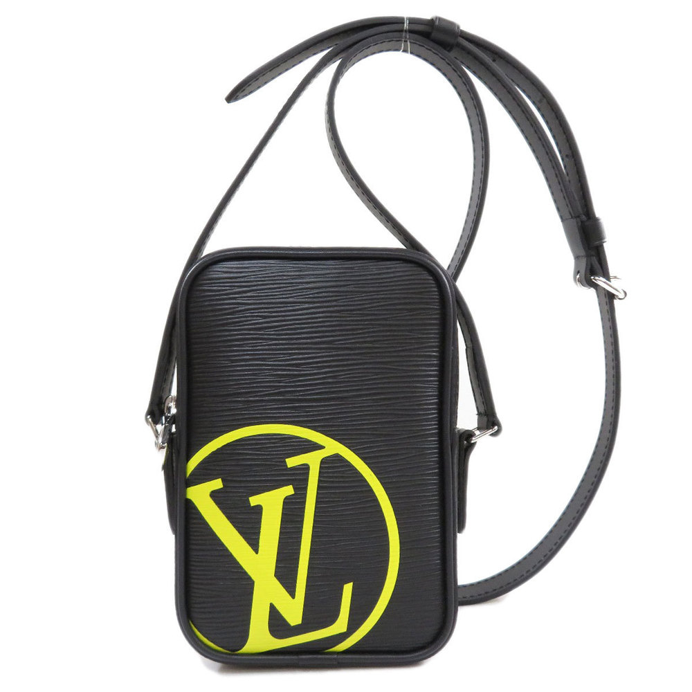 Louis Vuitton Danube PM Epi Shoulder Bag Leather Black